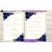 Navy Blue Invitation suite template,Blue invitation set, (39)